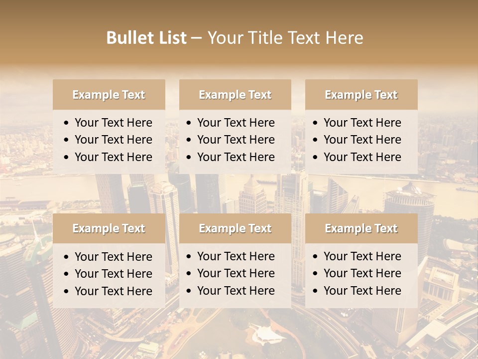 Skyscraper Highway Blue PowerPoint Template