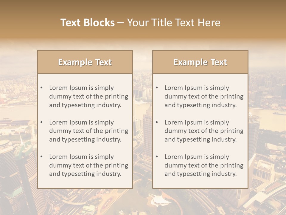 Skyscraper Highway Blue PowerPoint Template
