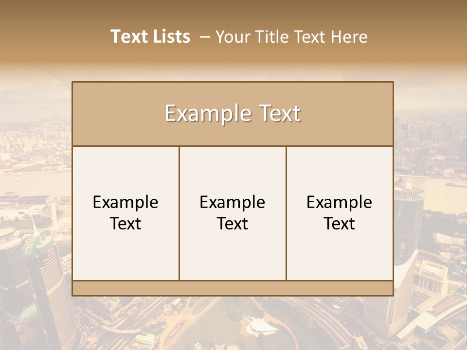 Skyscraper Highway Blue PowerPoint Template