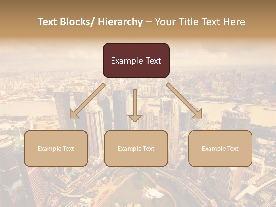 Skyscraper Highway Blue PowerPoint Template