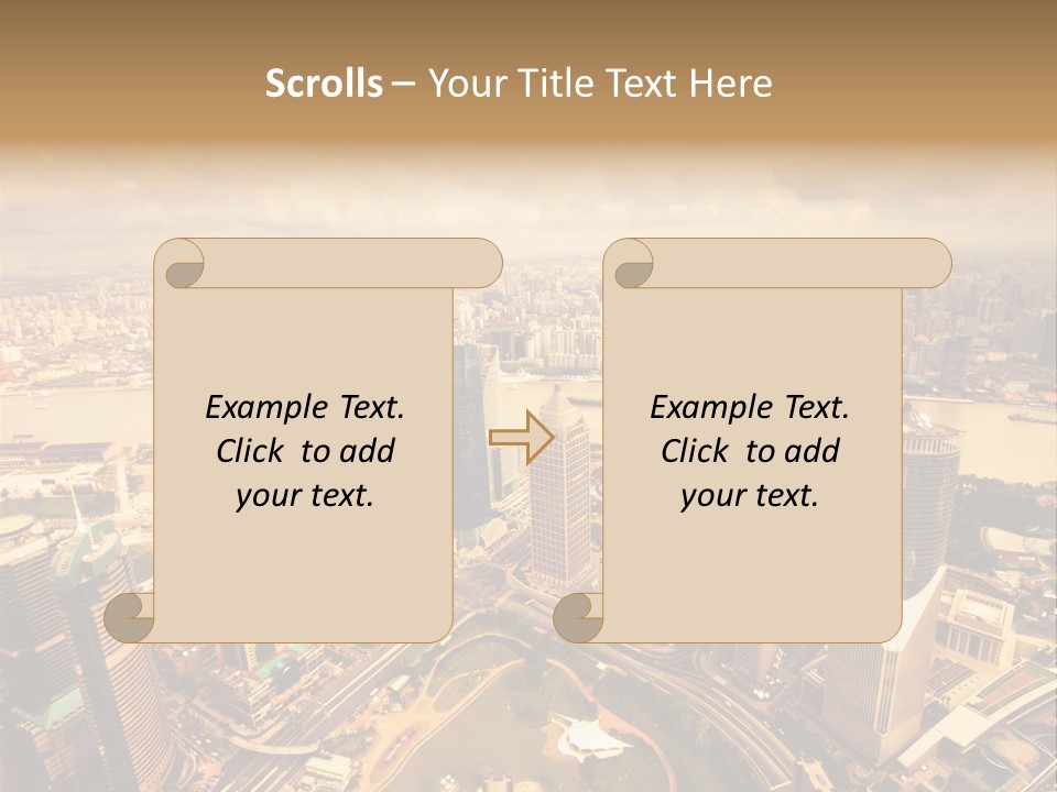 Skyscraper Highway Blue PowerPoint Template