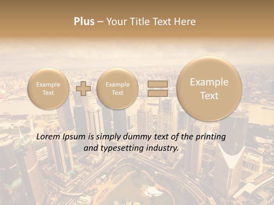 Skyscraper Highway Blue PowerPoint Template