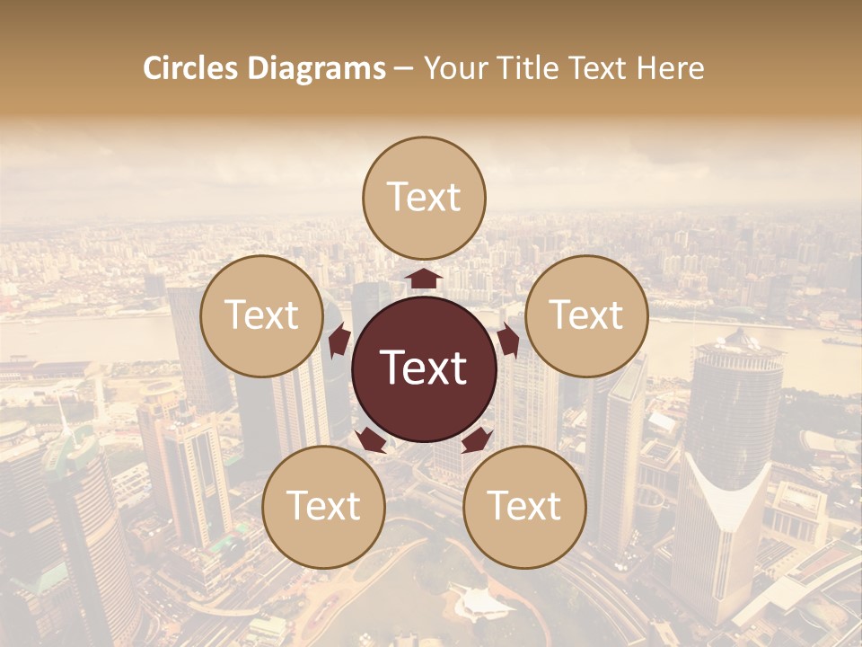 Skyscraper Highway Blue PowerPoint Template