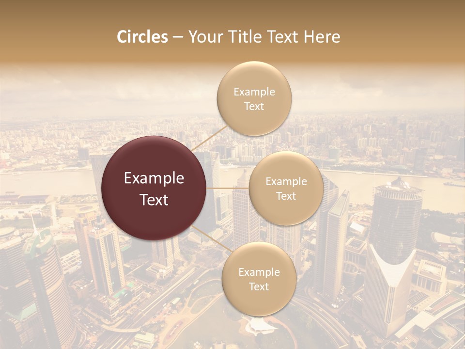 Skyscraper Highway Blue PowerPoint Template