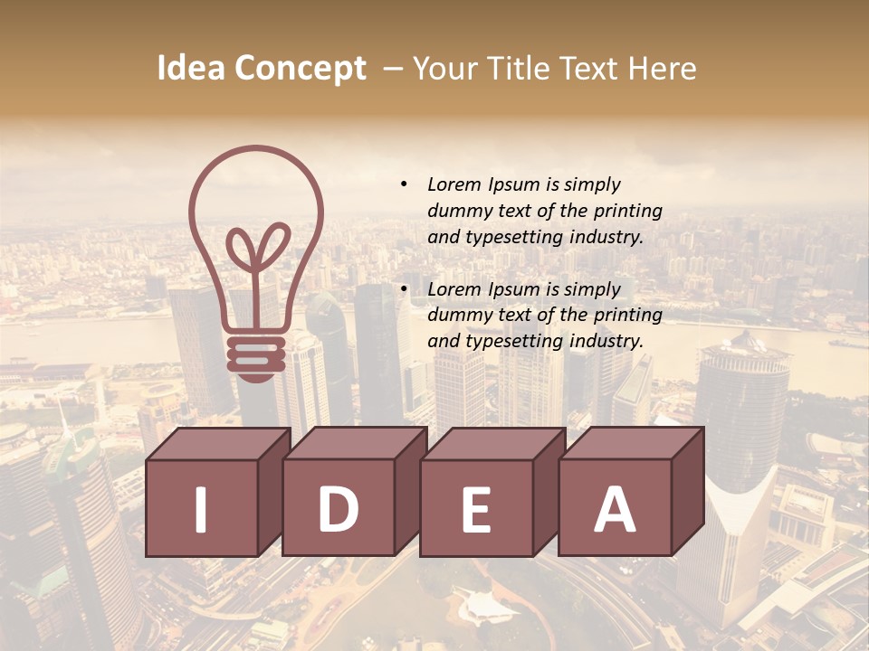 Skyscraper Highway Blue PowerPoint Template