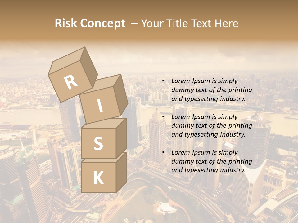 Skyscraper Highway Blue PowerPoint Template