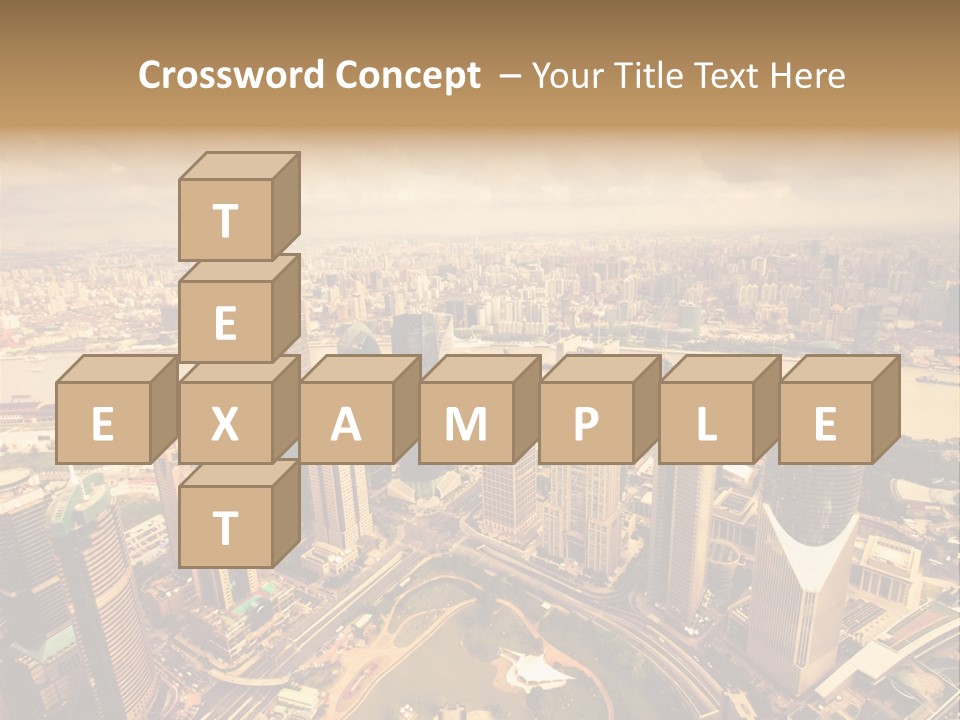 Skyscraper Highway Blue PowerPoint Template