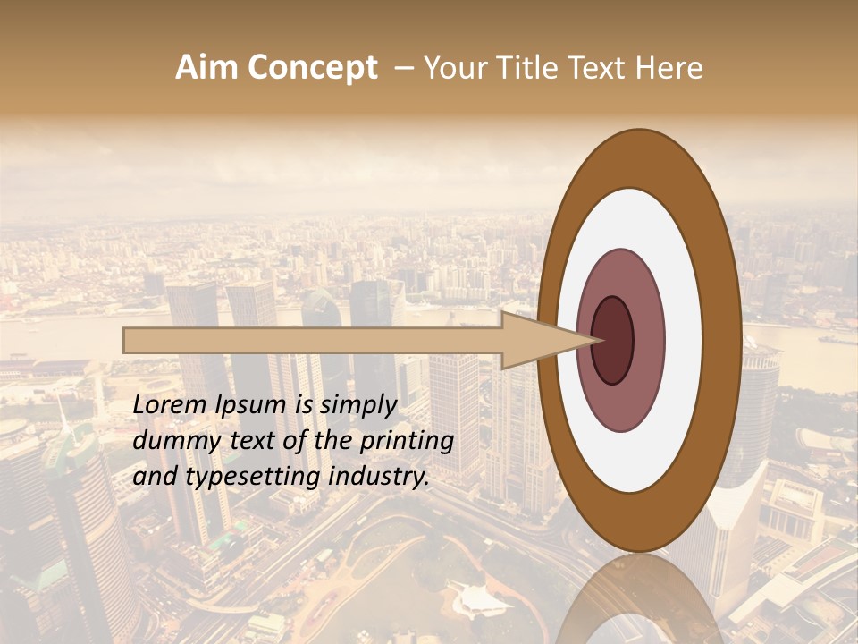 Skyscraper Highway Blue PowerPoint Template