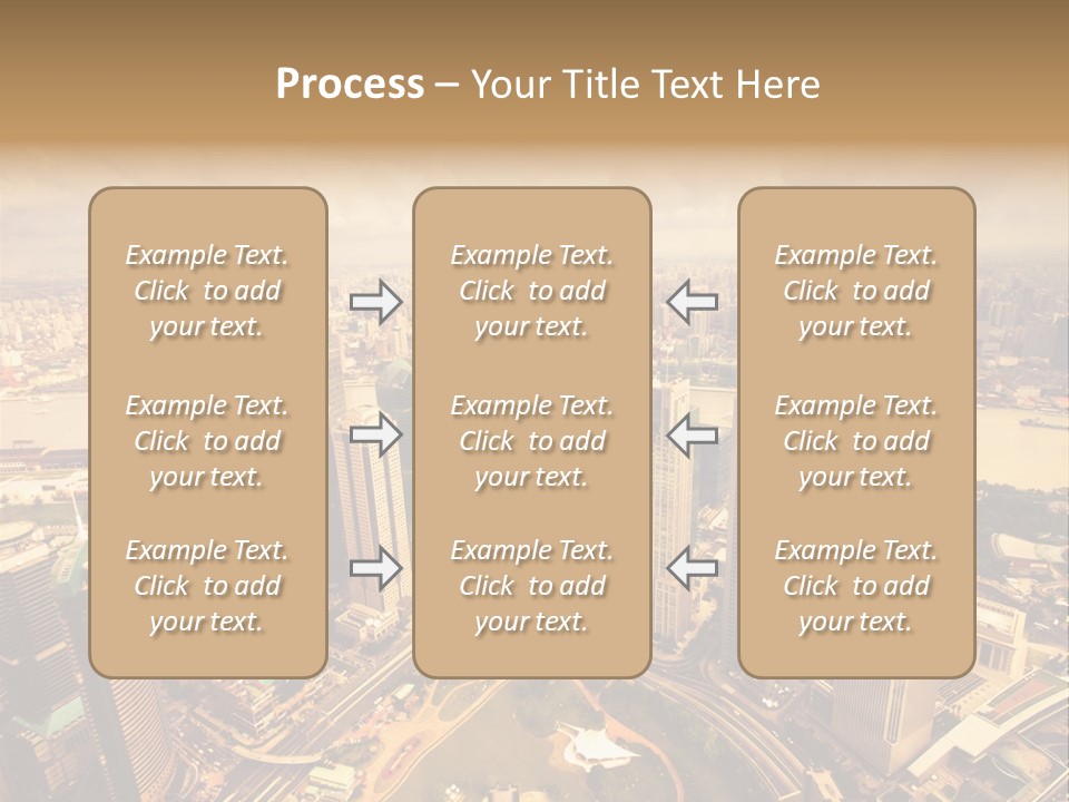 Skyscraper Highway Blue PowerPoint Template