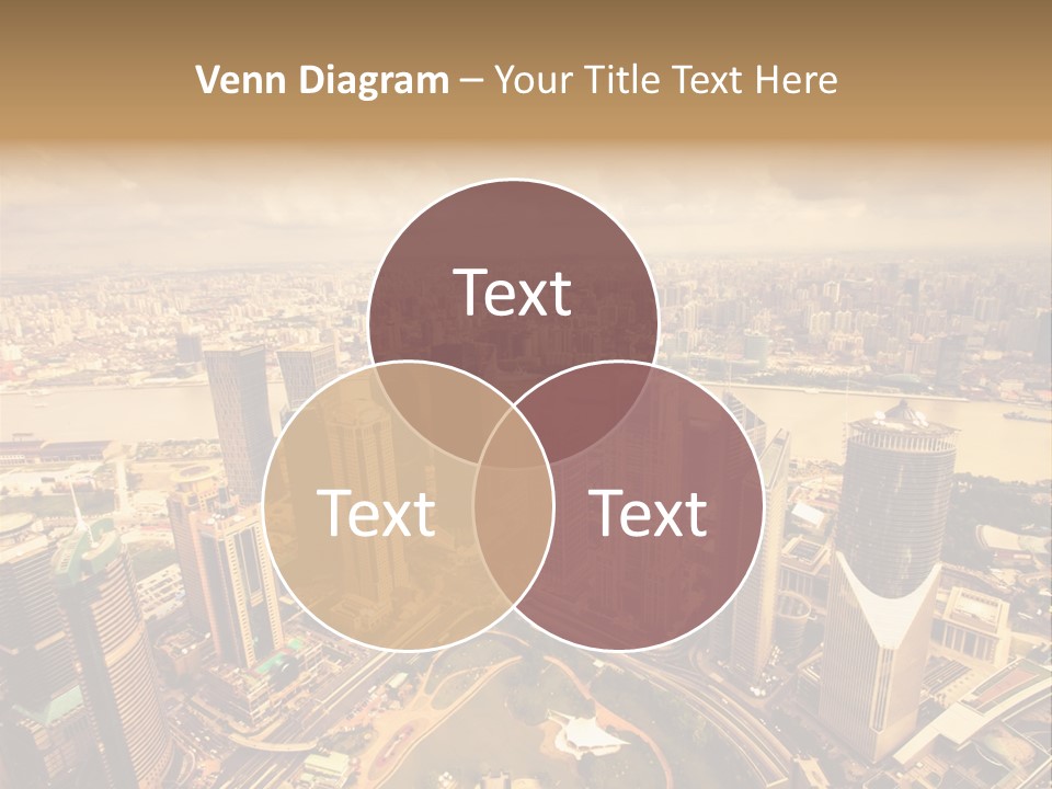 Skyscraper Highway Blue PowerPoint Template