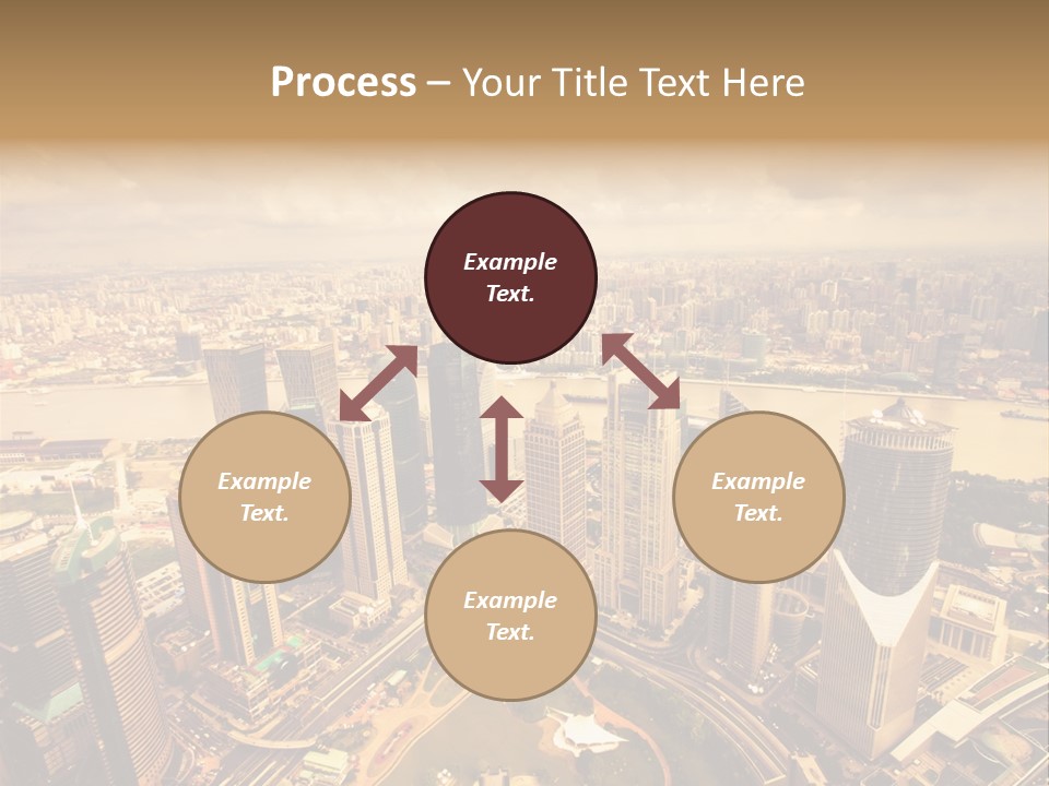 Skyscraper Highway Blue PowerPoint Template
