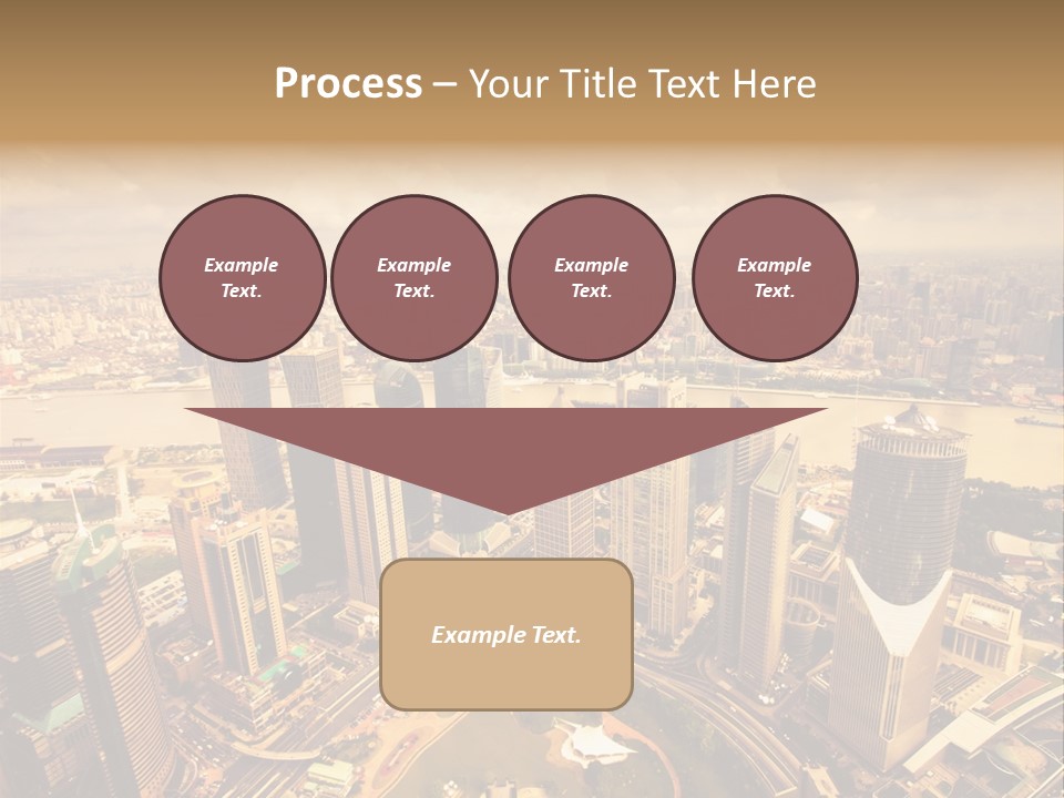 Skyscraper Highway Blue PowerPoint Template