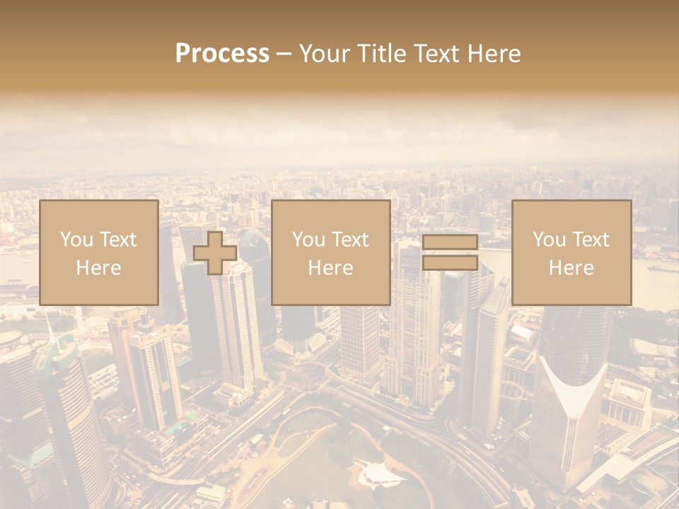 Skyscraper Highway Blue PowerPoint Template