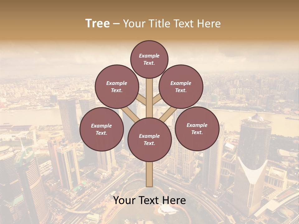 Skyscraper Highway Blue PowerPoint Template