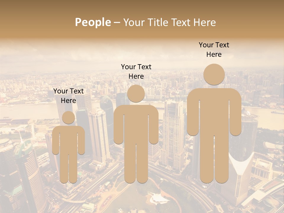 Skyscraper Highway Blue PowerPoint Template