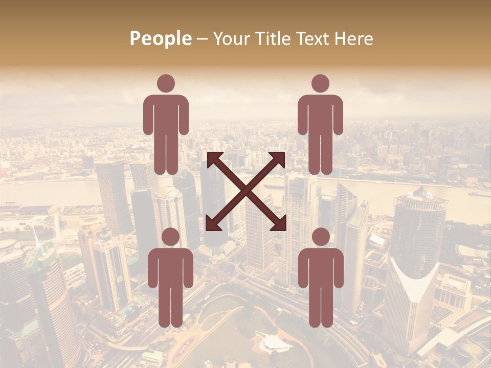 Skyscraper Highway Blue PowerPoint Template