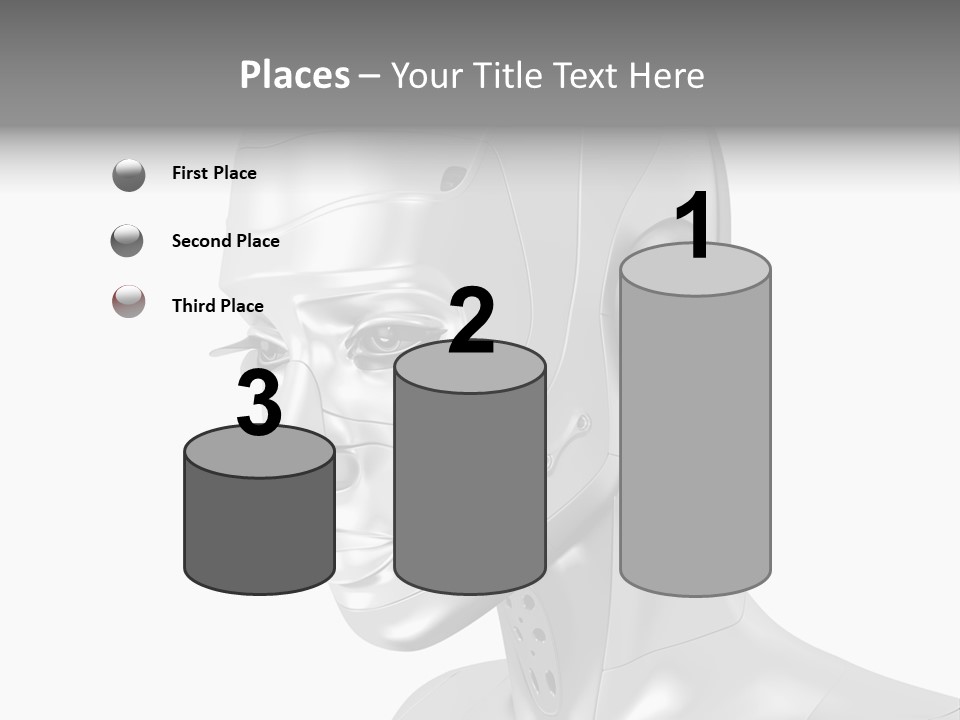 Woman Cy Ber Robotics PowerPoint Template