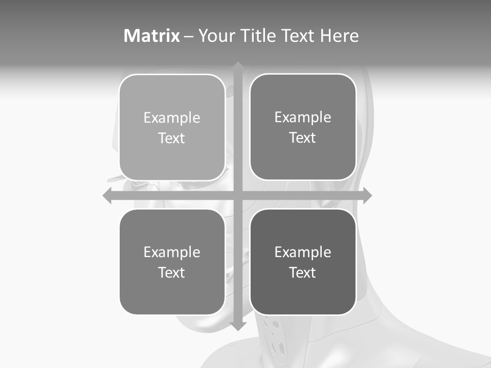 Woman Cy Ber Robotics PowerPoint Template