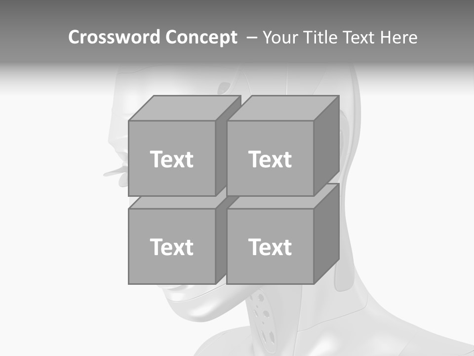 Woman Cy Ber Robotics PowerPoint Template