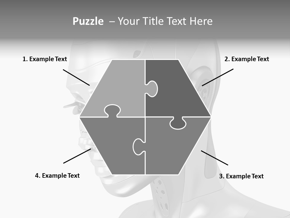 Woman Cy Ber Robotics PowerPoint Template