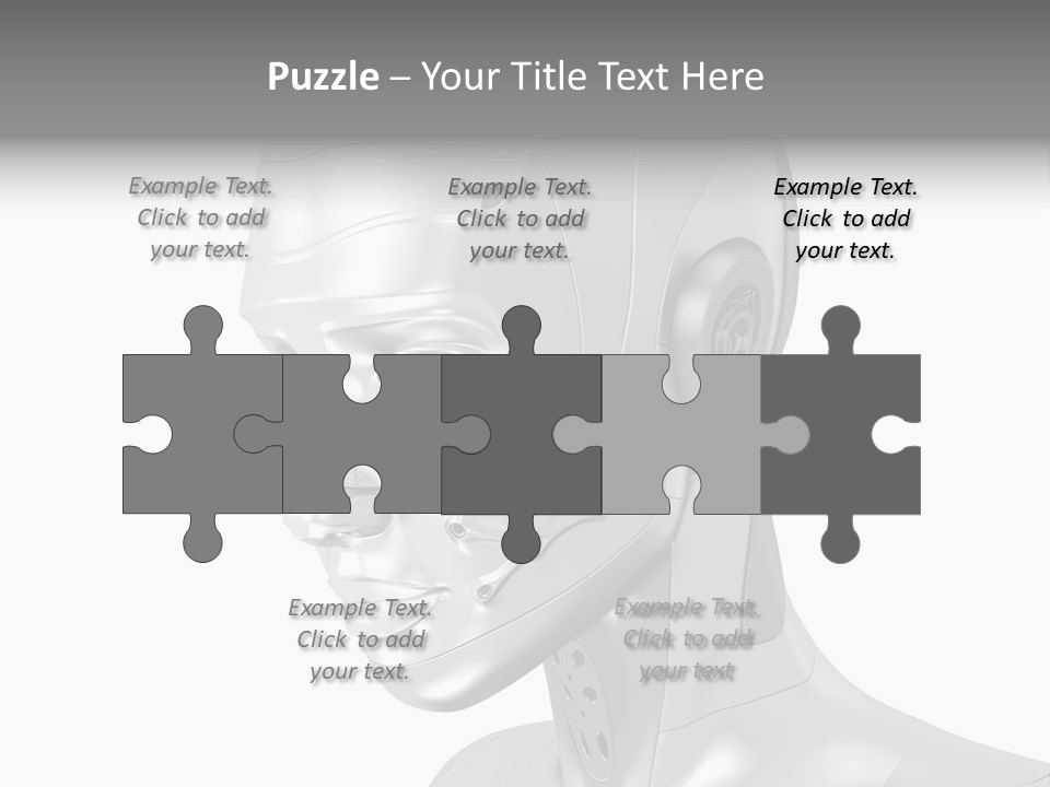 Woman Cy Ber Robotics PowerPoint Template