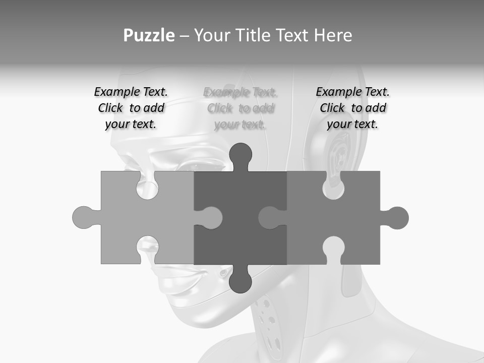 Woman Cy Ber Robotics PowerPoint Template