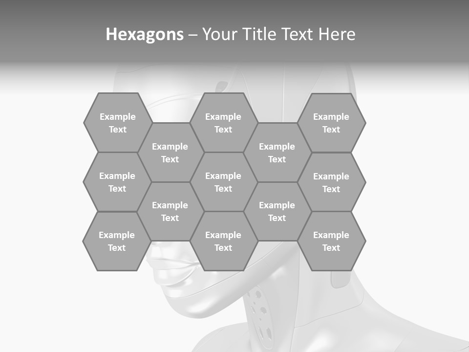 Woman Cy Ber Robotics PowerPoint Template