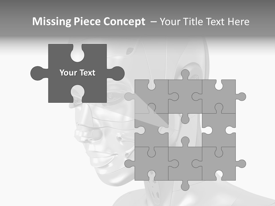 Woman Cy Ber Robotics PowerPoint Template