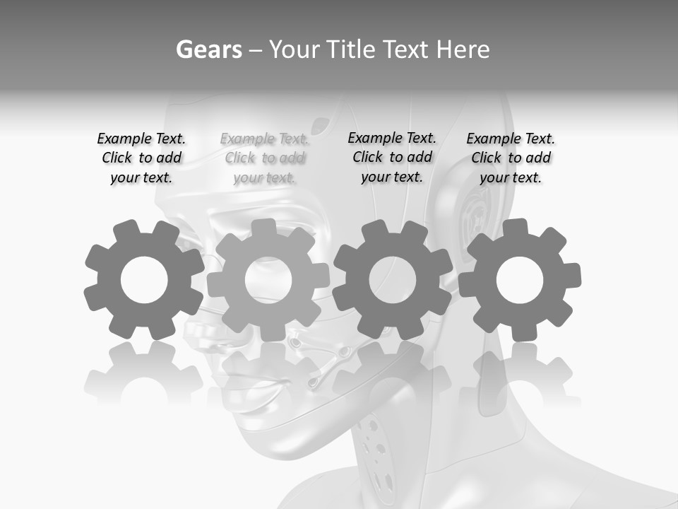 Woman Cy Ber Robotics PowerPoint Template