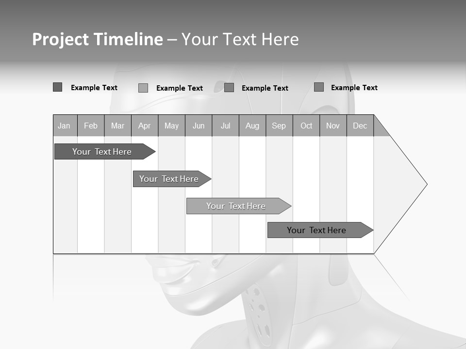 Woman Cy Ber Robotics PowerPoint Template