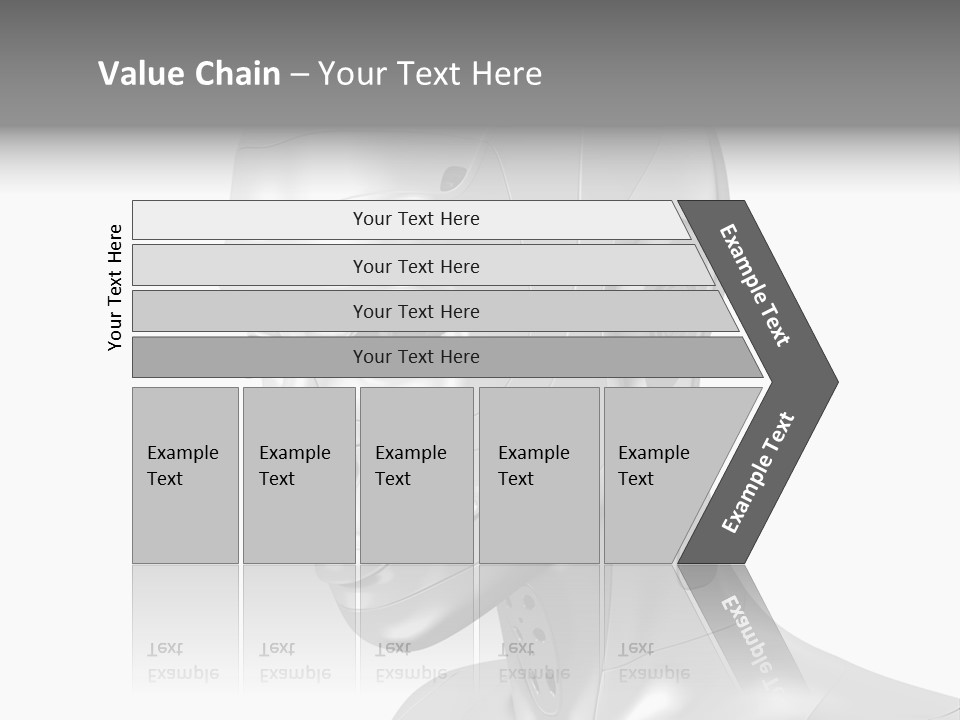 Woman Cy Ber Robotics PowerPoint Template