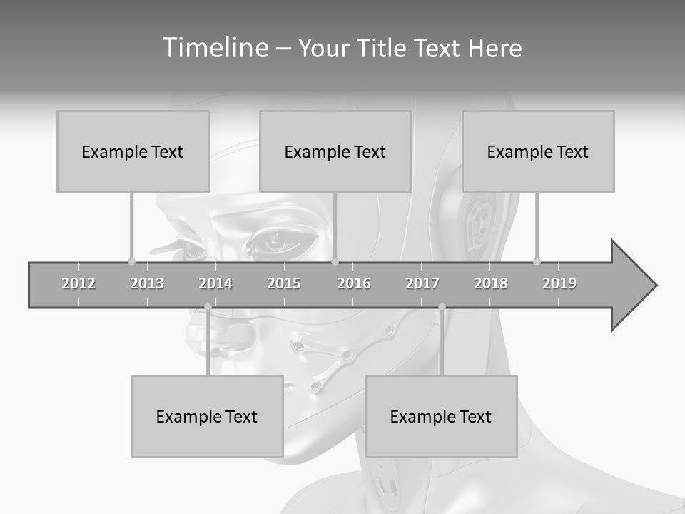Woman Cy Ber Robotics PowerPoint Template