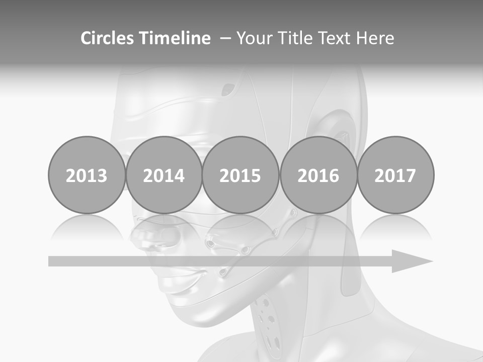 Woman Cy Ber Robotics PowerPoint Template