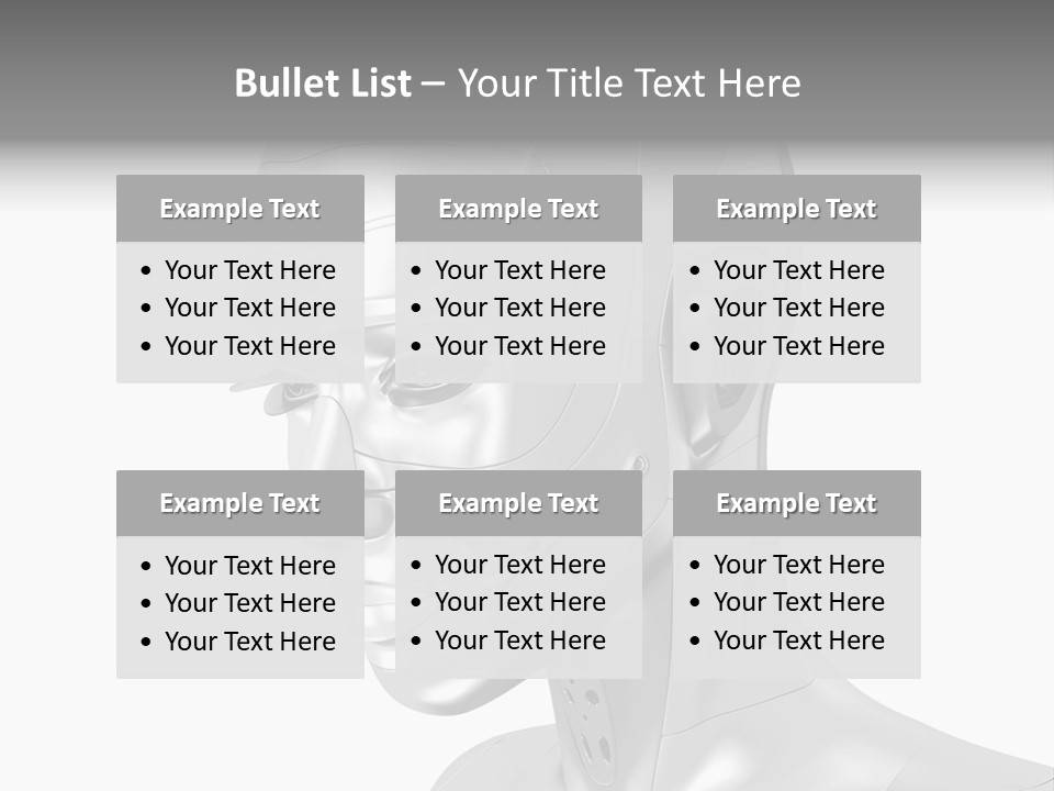 Woman Cy Ber Robotics PowerPoint Template