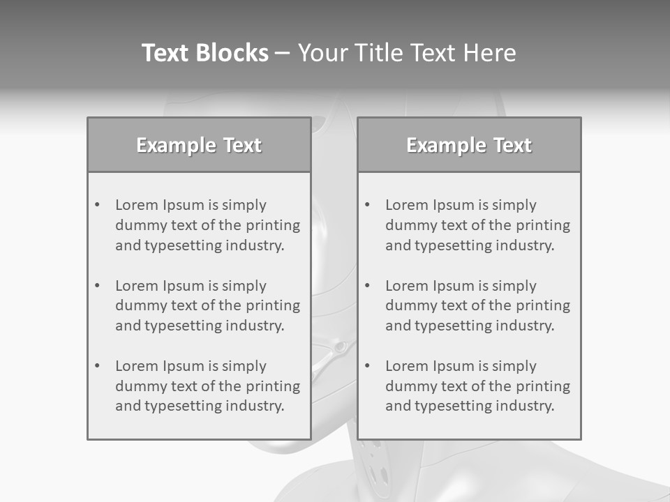 Woman Cy Ber Robotics PowerPoint Template