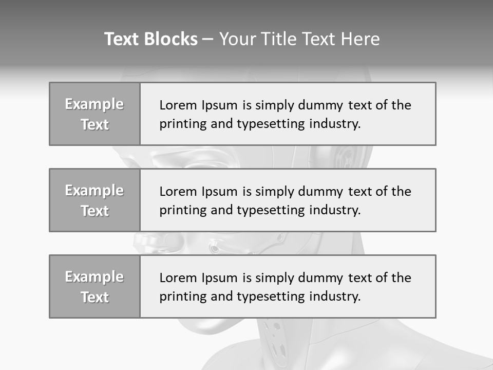Woman Cy Ber Robotics PowerPoint Template