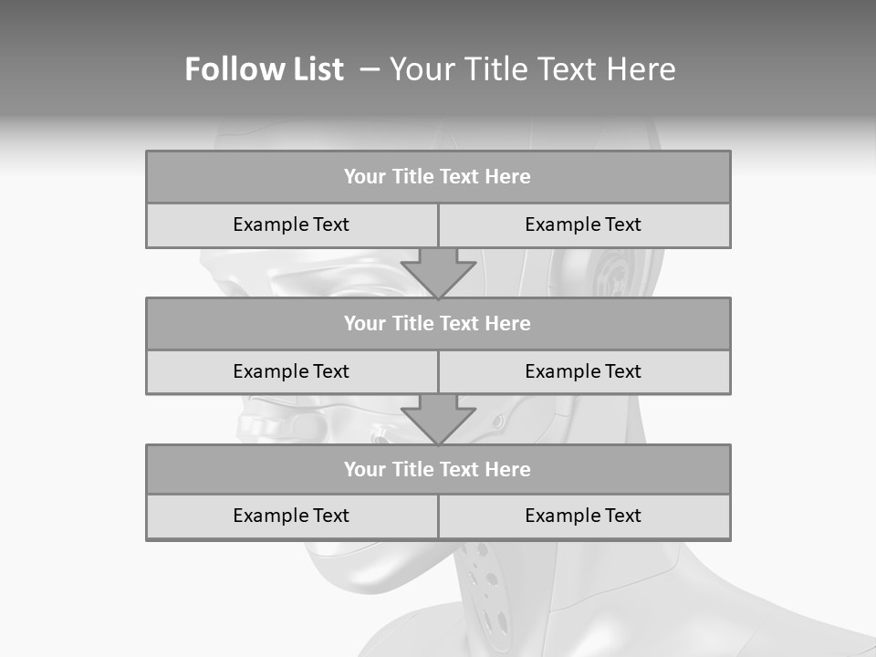 Woman Cy Ber Robotics PowerPoint Template