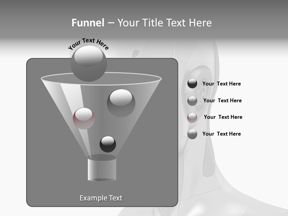 Woman Cy Ber Robotics PowerPoint Template