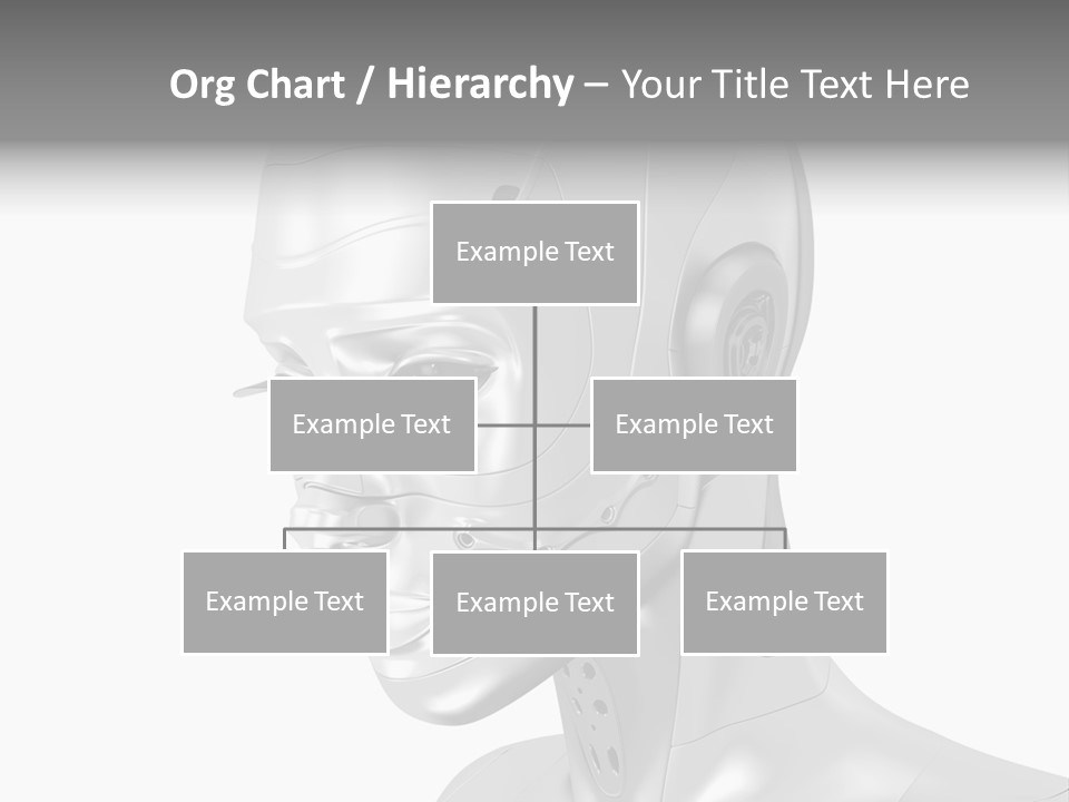 Woman Cy Ber Robotics PowerPoint Template