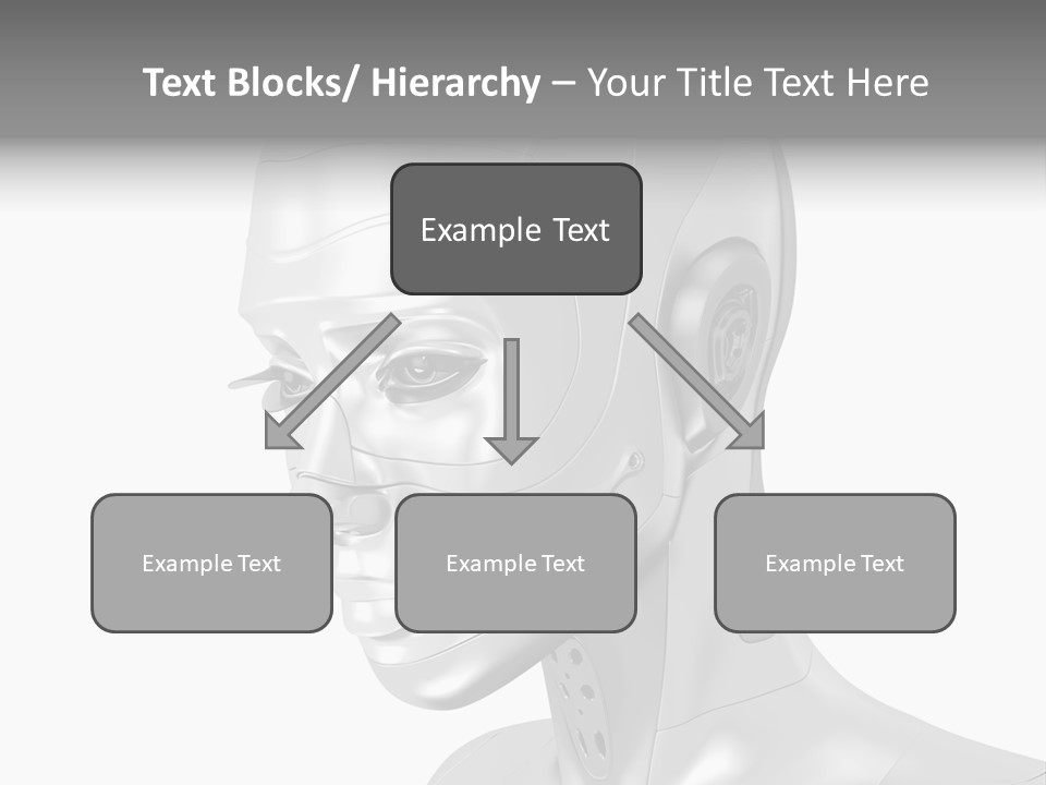 Woman Cy Ber Robotics PowerPoint Template