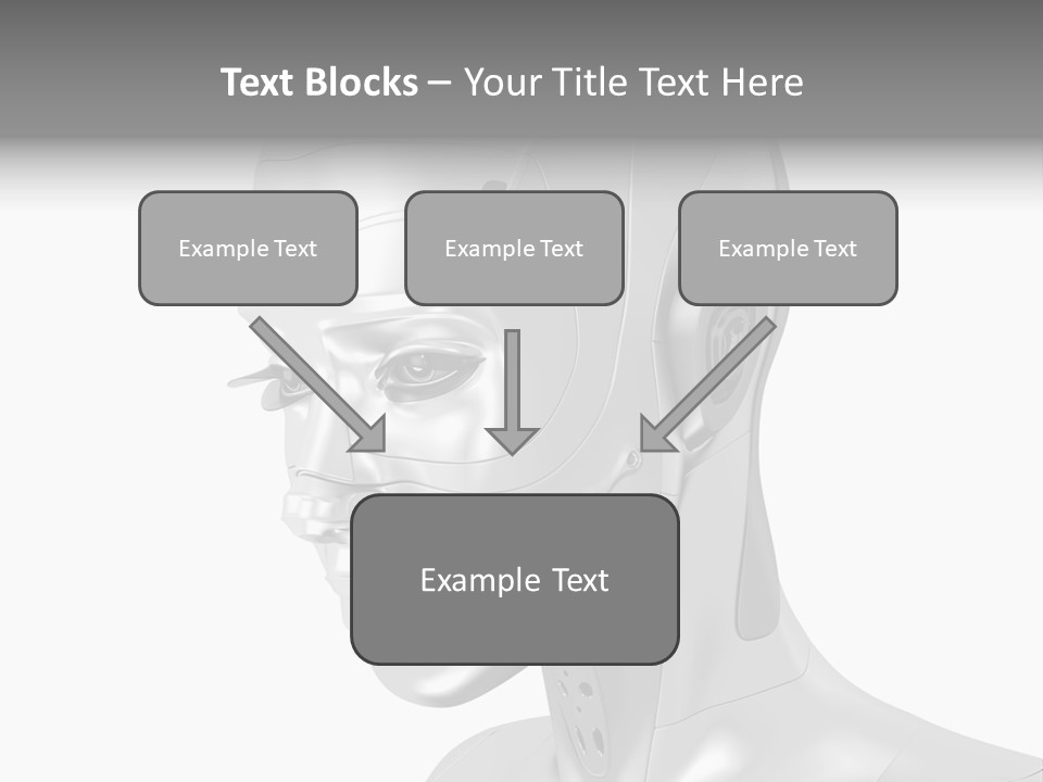 Woman Cy Ber Robotics PowerPoint Template