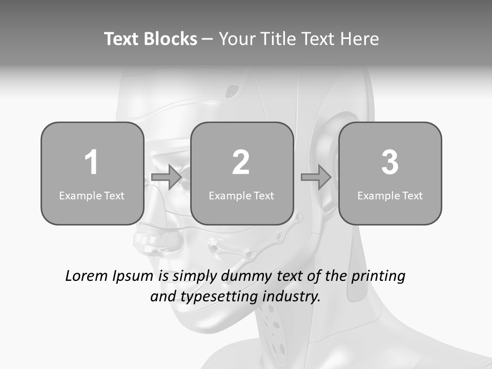 Woman Cy Ber Robotics PowerPoint Template
