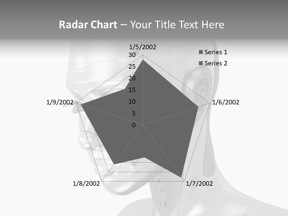 Woman Cy Ber Robotics PowerPoint Template