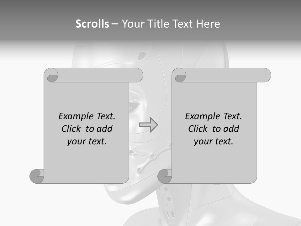 Woman Cy Ber Robotics PowerPoint Template