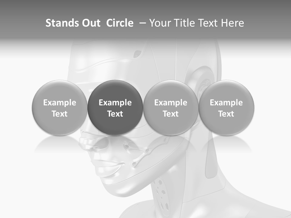 Woman Cy Ber Robotics PowerPoint Template