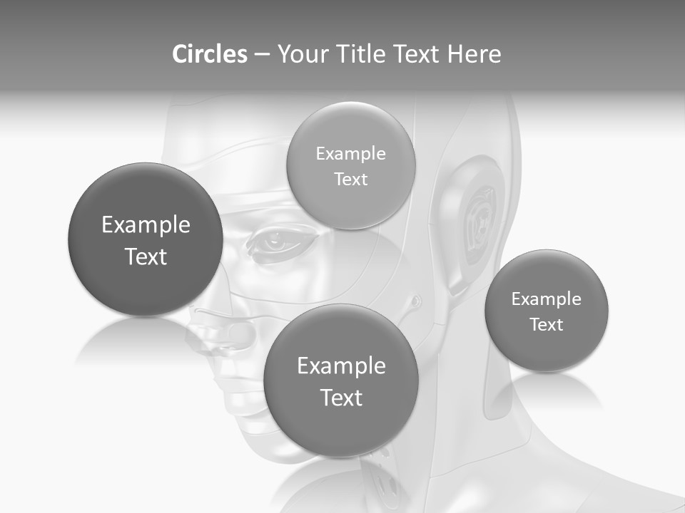 Woman Cy Ber Robotics PowerPoint Template