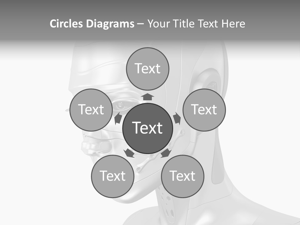 Woman Cy Ber Robotics PowerPoint Template