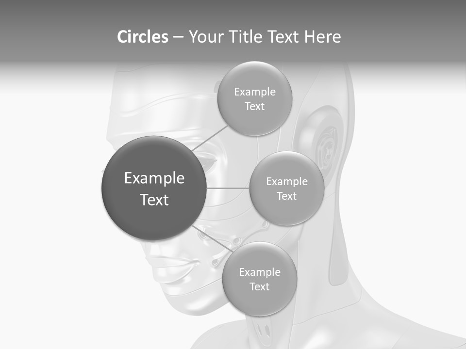 Woman Cy Ber Robotics PowerPoint Template