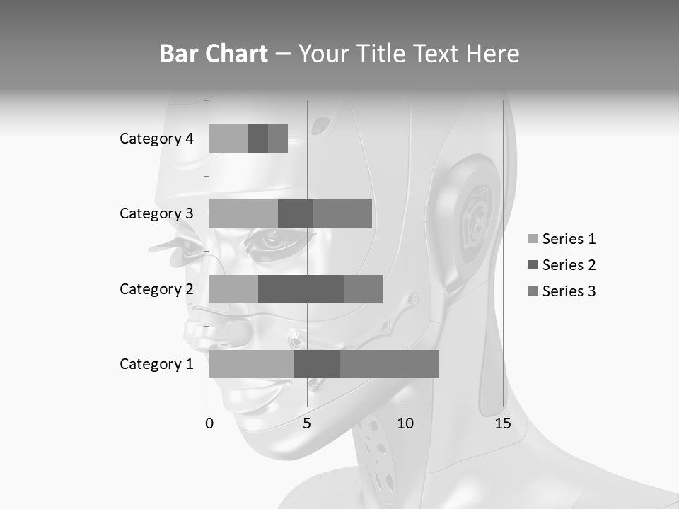 Woman Cy Ber Robotics PowerPoint Template