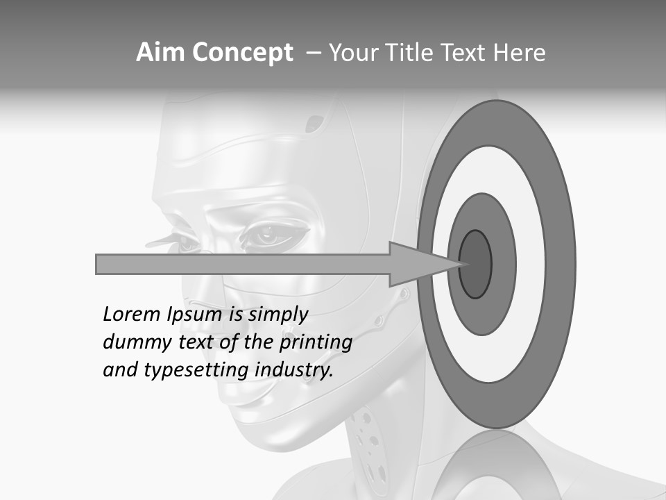 Woman Cy Ber Robotics PowerPoint Template